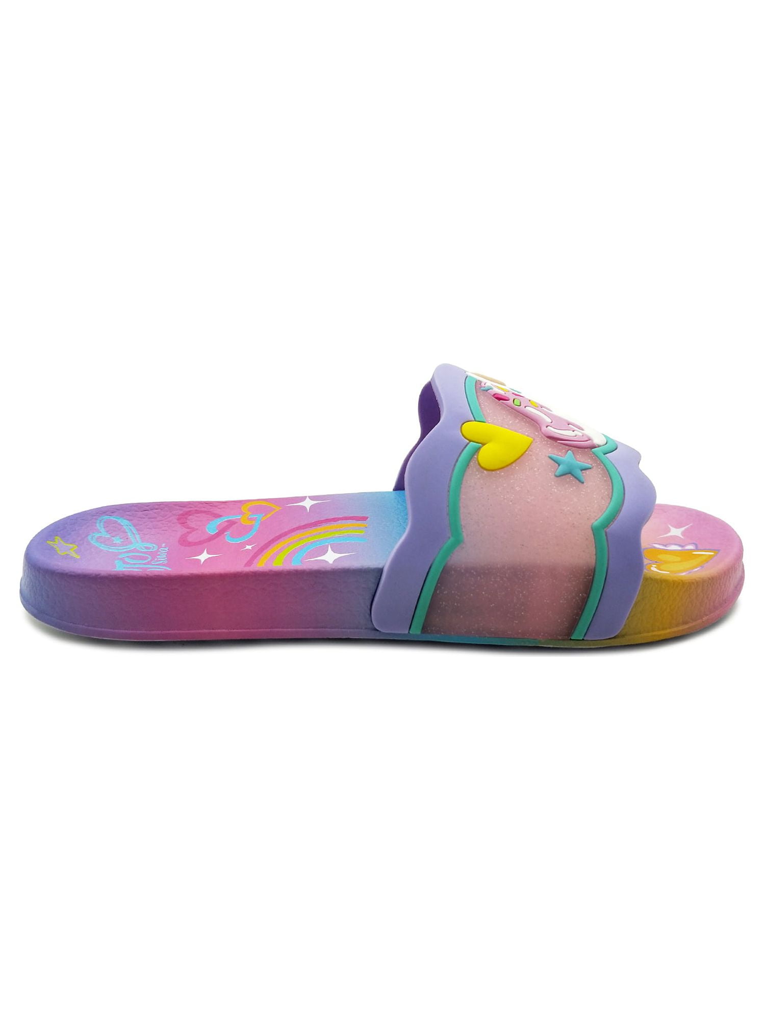 JoJo Siwa Girls EVA Slide Sandals, Open Toe Pink, 12/13