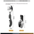 thumbnail image 4 of Juego de cubiertos y utensilios de cocina de acero inoxidable para acampar, equipo de preparación y suministros para cocinar en acampada, (negro), 4 of 5