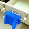 thumbnail image 2 of Stainless Steel Towel Rack Single Pole Towel Shelf Door Back Telescopic Rod Hanging Rack Cabinet Storage Rack Multi-purpose Hanger Silver, 2 of 8