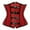 Red, variant on yunLCZ Shapewear for women Gothic Stempunk Underbust Corset Steel Boned Corsets And Bustiers Zipper Front Sleepwear Top