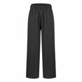 thumbnail image 4 of High Waist Stretch Cargo Pants Women Fleece Lined Baggy Multiple Pockets Straight Leg Relaxed Fit Pants, 4 of 5