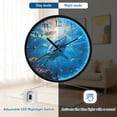 thumbnail image 5 of Voice Activated Clock with Glow Light 12 Inch Large Silent Wall Clock Battery Operated for Home Decor Shark Swimming in The Ocean, 5 of 8