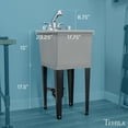 thumbnail image 2 of 16 Gallon Grey Utility Sink Chrome Finish Pull-Out Faucet, 2 of 9