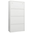 thumbnail image 3 of vidaXL Locker Cabinet White 90x40x180 cm Steel, 3 of 5