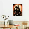 thumbnail image 2 of Nawypu Samurai Warrior Wall Art Framed Oil Paintings Printed on Canvas for Home Decorations Home Decor Pictures Modern Artwork Hanging For Living Room Bedroom Ready to Hang 16x20in, 2 of 4