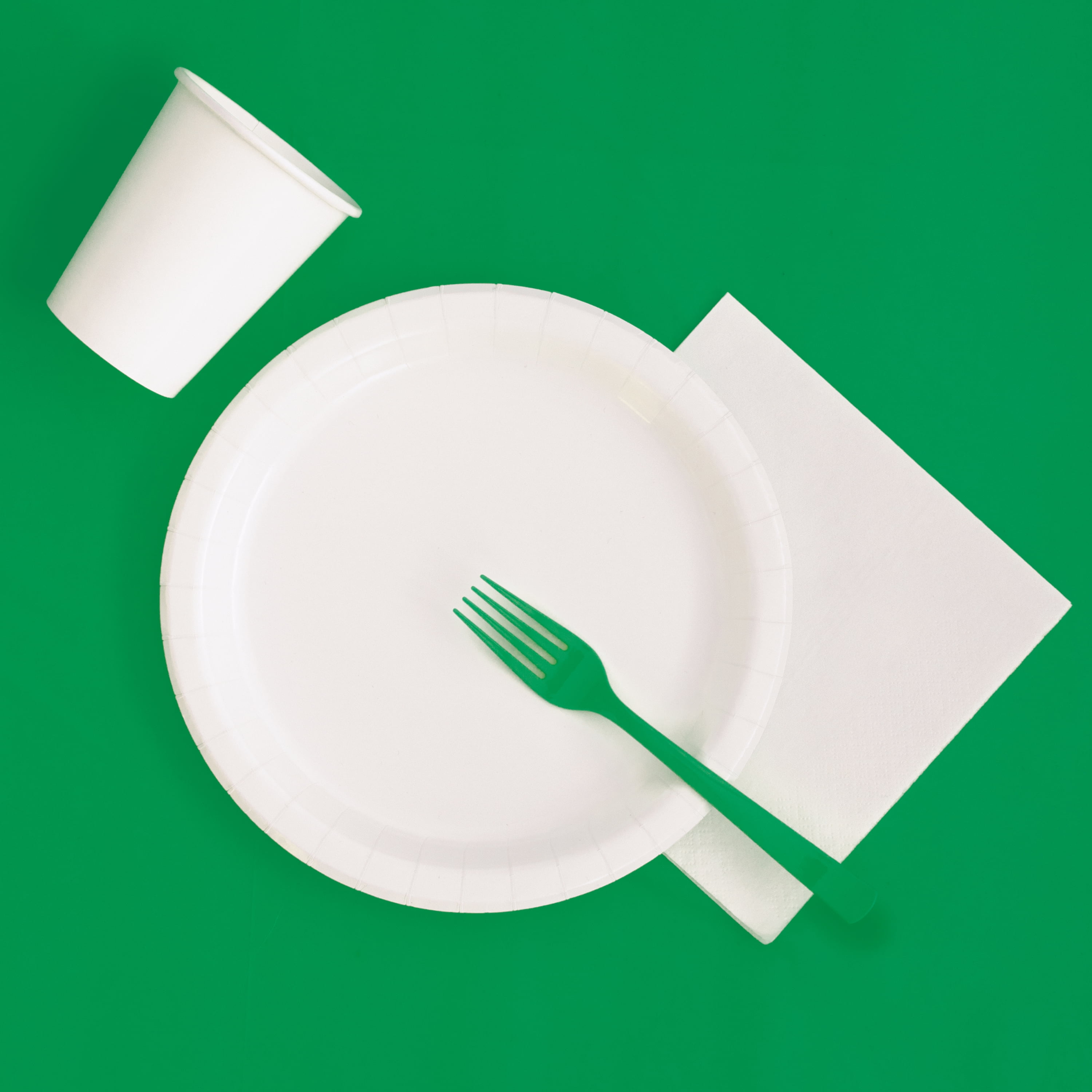 Disposable Plastic Cutlery Set, Green, 24 Pieces, by Way To Celebrate