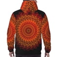 thumbnail image 3 of Bingfone Mandala Men's Drawstring Hoodie Long Sleeve Pocket Sweatshirts-Large, 3 of 6