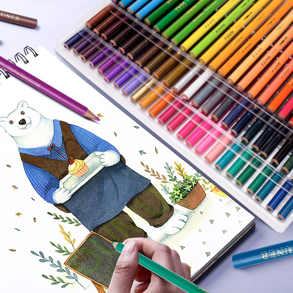 120 Watercolor Pencils, Beautiful Blending Effects with Wet or Dry - Ideal for Coloring Book - Water Soluble Pencils for Kids Adults Beginners