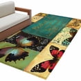 thumbnail image 2 of Vintage Butterfly Area Rug 3x5 FT, Non Slip Entryway Bedside Carpet, Watercolor Retro Summer Butterflies Washable Soft Floor Carpet Indoor Mat Non-Shedding Throw Rugs for Dorm Kitchen Home Office, 2 of 8