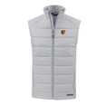 thumbnail image 2 of Men's Cutter & Buck Gray Baltimore Orioles Evoke Hybrid Eco Softshell Recycled Full-Zip Vest, 2 of 3