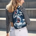 thumbnail image 5 of Yiaed Shark Print Print Laptop Backpack Travel Canvas Backpack Vintage Aesthetic Backpack for School Knapsack Backpack Backpack for School-Small, 5 of 5