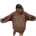 thumbnail image 2 of Christian Hoodies for Women 2025 Have You Talked To God About It Hoodie with Pockets Hooded Sweatshirt Pullover Tops, 2 of 6