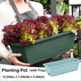 thumbnail image 3 of Clearance! Flower Window Box Rectangular Planter for Outdoor Plants Large Capacity Smooth Edge Drain Hole Design Rectangular Flower Pot Planter Box Garden Flower Pots,E, 3 of 9