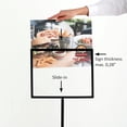 thumbnail image 4 of M&T Displays Metal Floor Standing Landscape Sign Holder Poster Display with Flat Base (Black, 8.5x11), 4 of 7