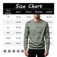 thumbnail image 2 of Mens Soft Textured Pullover Sweatshirts Waffle Knit Crew Neck Solid Color Long Sleeve Tops for Men Dark Green L, 2 of 4