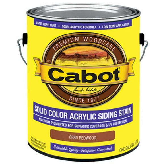 Cabot Samuel 0880-07 Gallon de Bois Rouge VOC Couleur Unie Teinture de Revêtement Acrylique - Pack de 4