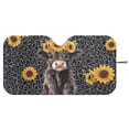thumbnail image 3 of Xixirimido Car Windshield Sun Shade Foldable Sunshade Front Window Cover Sun Visor for Trucks SUVs Sedan Universal Car Interior Accessories, Highland Cattle Sunflower Leopard, 3 of 8