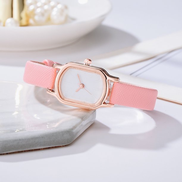 Relojes De Cuarzo Para Mujer Pequeño Cuadrado Reloj De Esfera Verde Cinturón Casual De Moda Nuevo