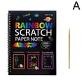 thumbnail image 4 of Rainbow Scratch Paper Scratch Art for Kids DIY Craft Drawing Crafts Kit Lot R2, 4 of 8