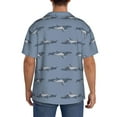 thumbnail image 5 of Vsdgher Cute Whale Print Men's Wrinkle Free Untucked Cuban Shirt Business Casual Button Down Shirts Short Sleeve Shirt, 5 of 7