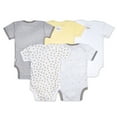 thumbnail image 2 of Burt's Bee Baby Organic Bee Essentials Short Sleeve Variety Bodysuits, 5pk (Baby Boys or Baby Girls, Unisex), 2 of 7