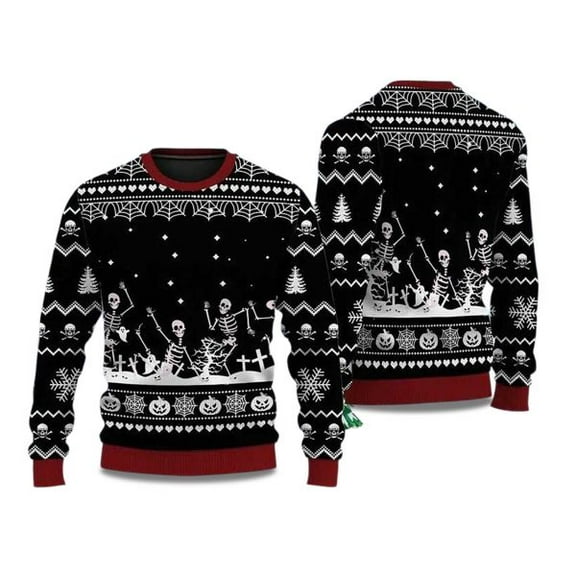 2025 Christmas Skull 3D Sweater