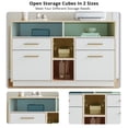thumbnail image 5 of ModernMate Wood File Cabinet with Lock, Storage Cabinet with 4 Drawers for Home Office, Open Storage Cubes, Lateral Filing Cabinet for A4/Letter Files, 5 of 6