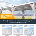 thumbnail image 5 of Richryce 12' x 24' Outdoor Louvered Pergola with Adjustable Aluminum Rainproof Roof, White, 5 of 7