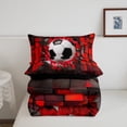 thumbnail image 5 of Erosebridal Soccer Bedding Sets Queen with Comforter,Rectangle Geometric Duvet Insert,Sports Room Decor,3-Piece, 5 of 7