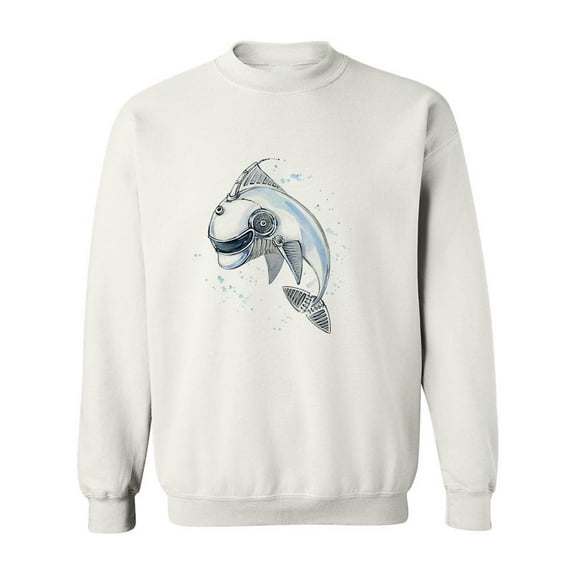 Robot Dolphin Sweatshirt Men -Image by Shutterstock, Male 4X-Large