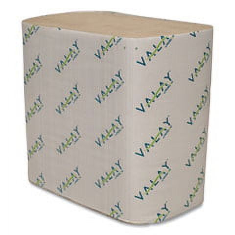 Valay Interfolded Napkins, 2-Ply, 6.5 x 8.25, Kraft, 6,000/Carton