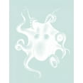 thumbnail image 2 of Fab Funky 15x18 Gold Ornate Wood Framed with Double Matting Museum Art Print Titled - White Octopus on Seafoam d, 2 of 4