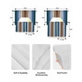 thumbnail image 5 of Blue Brown Swag Curtains for Living Room/Bedroom Windows, Farmhouse Wood Grain Vintage Vertical Striped Kitchen Curtains and Valances Set 36 Inch Length, Light Filtering Swags Valance Curtain Panels, 5 of 5
