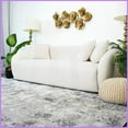 thumbnail image 6 of Mid-Century Contemporary Ivory Boucle Sofa – Solid Wood Frame, 84.6”W, Ideal for Living Room, 6 of 16
