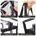 thumbnail image 5 of Clear Tote Bag Stadium Approved 12x12x6, 3 Pack Heavy Duty PVC Clear Tote with Zipper for Concerts, Work & School, Clear, 5 of 9