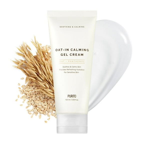 Purito Oat-In Calming Gel Cream Face Moisturizer, Lightweight and Soothing, 100ml / 3.38 fl. oz.