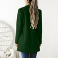 thumbnail image 7 of Jalioing Mid-Lenth Blazer for Women Open Front Lapel Solid Color Long Sleeve Dressy Elegant Long Cardigan (X-Large, Green), 7 of 7