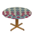 thumbnail image 3 of Orinice Polka Dots Round Table Cover Stain Resistant Washable Indoor Outdoor Tablecloth Kitchen Dining Wedding Parties Waterproof 100% Polyester Fiber 31-35, 3 of 8
