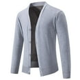 thumbnail image 4 of safuny Men's Classic Cardigan Sweaters v neck Slim Casual Knitted Sweater long sleeve button Gray XXL, 4 of 5