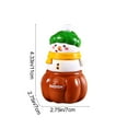 thumbnail image 3 of Mini Christmas Lighted Snowman Figurine Glittering Tabletop Decoration Ornament Figurine Night Light Lamp Holiday Centerpiece, 3 of 7