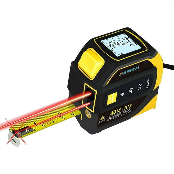 Digital Laser Tape Measure with LCD Display, 131ft Rangefinder Laser Crosshair for Home DIY, Interior Decoration, Construction Measurement