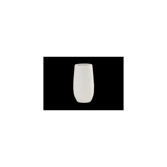 Bernice Textured White Ceramic Vase
