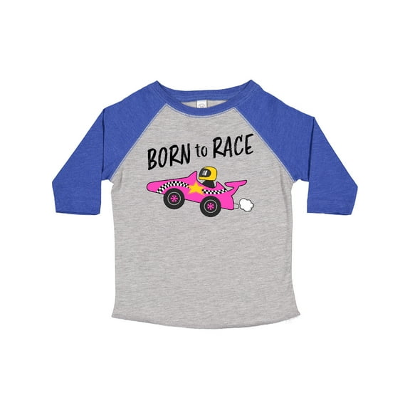Inktastic Born to Race Pink Race Car Boys or Girls Toddler T-Shirt