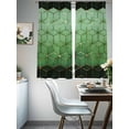 thumbnail image 4 of Green Geometric Sheer Curtains 63 Inch Length 2 Panels Set, Ombre Modern Abstract Art Voile Window Treatment Rod Pocket Curtains Sheers Drapes for Bedroom/Living Room/Kitchen 52x"63"x2, 4 of 7