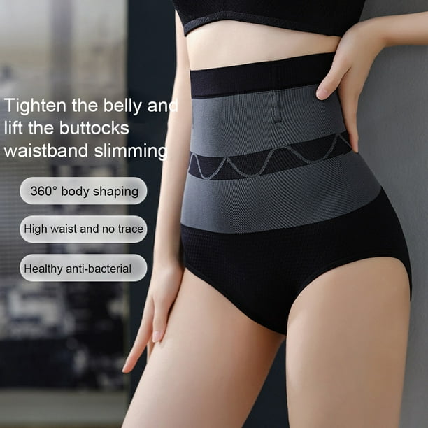 1Pc Women's Smooth Breathable High Waist Tummy Control Thong For Base  Layering