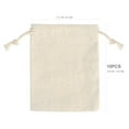 thumbnail image 4 of ROSENICE 10PCS Linen Jute Drawstring Gift Bags Sacks Party Favors 8 * 10cm, 4 of 7
