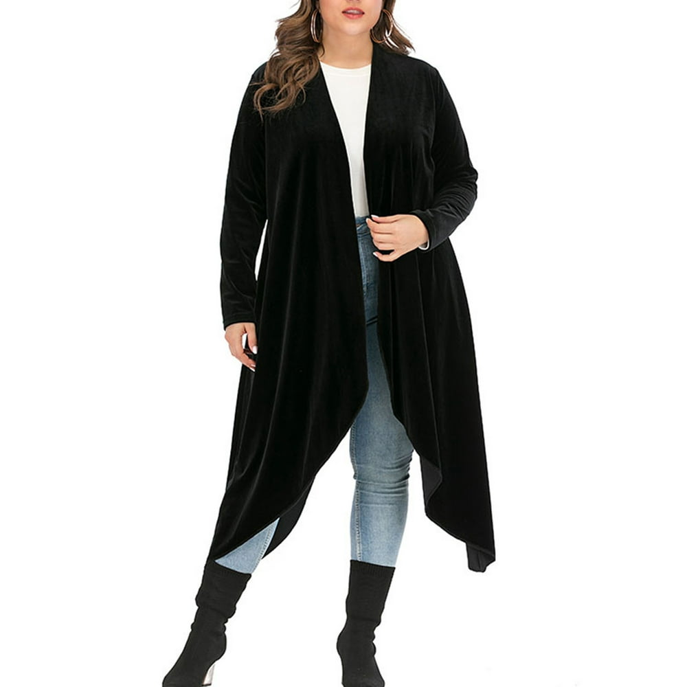 SAYFUT Women's Open Front Duster Cardigan Long Sleeve Thin Sweater
