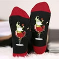 thumbnail image 2 of Luxalzxs Gnome Wine Glass Crew Socks, Unisex Novelty Wine Socks, Funny Crazy Christmas Crew Socks, Xmas Socks Gifts, 2 of 2