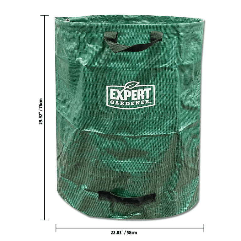 Expert Gardener 53 Gallon Leaf Bags, 2-Pack, Green photo 3