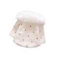 thumbnail image 3 of Winter Coat Cotton Cape Coat with Furry Collar for Baby Girls, 3 of 3
